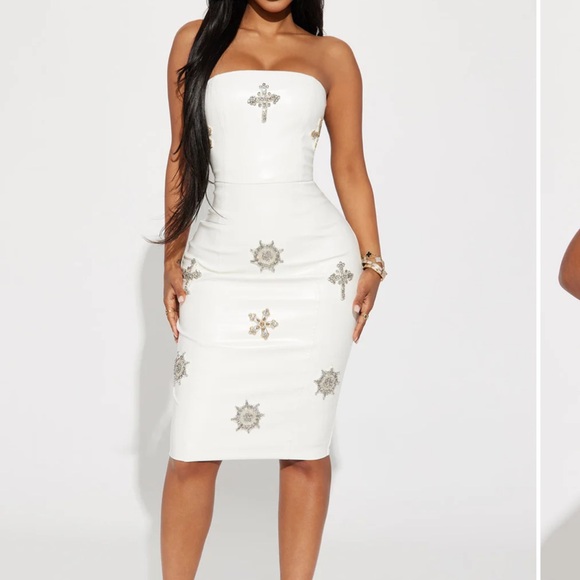 Beautiful embellished white dress - Picture 3 of 3